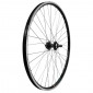 WHEEL FOR MTB 29" REAR - BLACK FOR V-BRAKE + 6 HOLES DISC + FREEWHEEL HUB (DOUBLE WALL RIM WITH EYELETS ANS STAINLESS SPOKES)