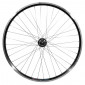 WHEEL FOR MTB 29" REAR - BLACK FOR V-BRAKE + 6 HOLES DISC + FREEWHEEL HUB (DOUBLE WALL RIM WITH EYELETS ANS STAINLESS SPOKES)