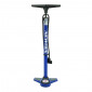 POMPE A PIED NEWTON FPV1 ACIER COLORI BLEU RACCORD DOUBLE STYLE SWITCH AVEC MANOMETRE 11BARS VP/VS 3700948114841