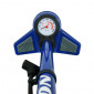 POMPE A PIED NEWTON FPV1 ACIER COLORI BLEU RACCORD DOUBLE STYLE SWITCH AVEC MANOMETRE 11BARS VP/VS 3700948114841