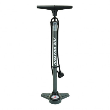 FLOOR PUMP- NEWTON FPV1- STEEL - GREY - SWITCH STYLE CONNECTION WITH PRESSURE GAUGE 11BARS VP/VS 3700948114858