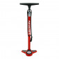 FLOOR PUMP- NEWTON FPV1- STEEL - RED - SWITCH STYLE CONNECTION WITH PRESSURE GAUGE 11BARS VP/VS 3700948114872