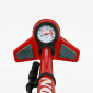 FLOOR PUMP- NEWTON FPV1- STEEL - RED - SWITCH STYLE CONNECTION WITH PRESSURE GAUGE 11BARS VP/VS