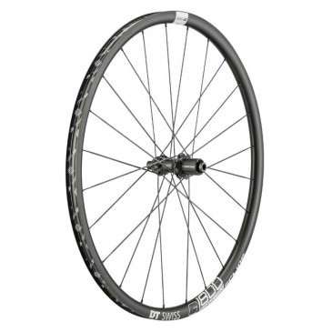 ROUE GRAVEL 700 DT SWISS G1800/25 TUBELESS READY DISQUE CENTERLOCK AXE TRAVERSANT 12/142mm ARRIERE CASSETTE SHIMANO 11/10V. NOIR JANTE 24C