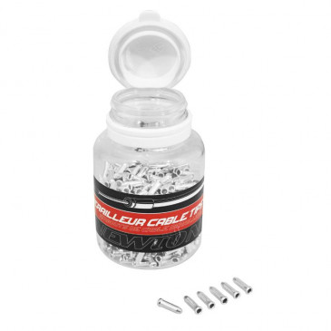 CABLE END CAPS-FOR DERAILLEUR CABLE - 1,5/1,8mm silver (500 in box)