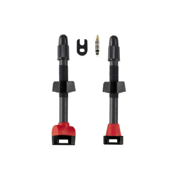 VALVE DE PNEU TUBELESS PRESTA P2R CARBONE 55mm (POIDS : 8g/PR) (VENDU A LA PAIRE SUR CARTE) 8015431014696