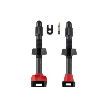 TYRE VALVE PRESTA -P2R TUBELESS CARBON 65mm PRESTA (WEIGHT : 9g/PR) ( PAIR)