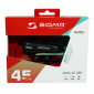 HEAD LIGHT ON BATTERY RECHARGABLE ON USB- ON HANDLEBAR SIGMA AURA 45 LUX (BATTERY LIFE 6H STANDARD AND 21H ECO) BLACK - APPROVED - VARIABLE LIGHTING FUCTION OF BRIGHTNESS.