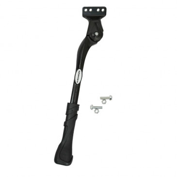 BEQUILLE VELO LATERALE ARRIERE NEWTON 26-29'' POUR E-BIKE NOIR REGLABLE FIXATION 2 VIS SUR BASE ENTRAXE 18/40mm - CONCUE POUR VELO LOURD ET E-BIKE 3700948115398