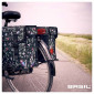 DOUBLE BAG FOR BICYCLE -REAR- BASIL WANDERLUST 35Lt BLACK - ON LUGGAGE RACK WITH VELCRO TAPES(37x15x37cm) 8715019176425