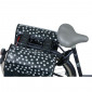 DOUBLE BAG FOR BICYCLE - BASIL URBAN LOAD - WATERPROOF BLACK/WHITE - REFLECTIVE 48-53 Lt (41x18x46cm)