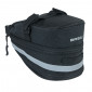SACOCHE DE SELLE VELO BASIL MADA 1L NOIR FIXATION SANGLES SUR CHARIOT DE SELLE AVEC SOUFFLET 8715019170249