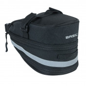 SADDLE BAG FOR BICYCLE - BASIL MADA 1Lt BLACK - DOUBLE STRAPS FASTEING 8715019170249