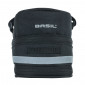 SACOCHE DE SELLE VELO BASIL MADA 1L NOIR FIXATION SANGLES SUR CHARIOT DE SELLE AVEC SOUFFLET 8715019170249