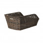 REAR BASKET - BASIL CENTO RATTAN - PLASTIC OSIER STYLE-BLACK (43x32x25cm) (WITH BRACKET)