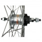 WHEEL FOR TREKKING BIKE- 700X35 REAR ER20 ALUMINIUM - BLACK-DOUBLE WALLED- NEXUS HUB 3 SPEED for CENTERLOCK DISC- 36 stainless spokes. 0000000028301