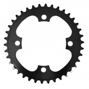 CHAINRING FOR E-BIKE -4 ARMS- SINGLE 38T. Ø.104 BLACK ALUMINIUM P2R (for BOSCH SYSTEM 1st and 3rd GENERATION - COMPATIBLE BROSE) sold in bulk 0000003526859