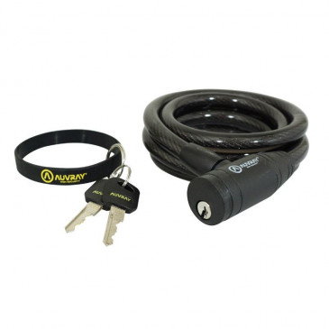 ANTIVOL VELO SPIRAL A CLE AUVRAY SPECIAL LOUEUR DIAM 12 mm L 1.50 M (SANS SUPPORT) (PAR CARTON DE 40) 3700807708945