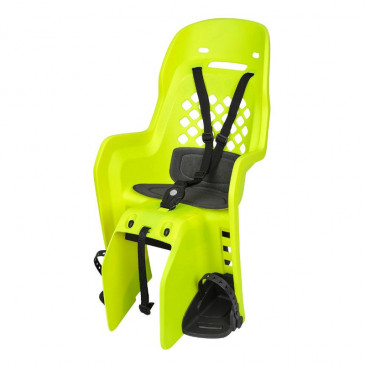 CHILD SEAT - REAR- POLISPORT - ON LUGGAGE RACK - JOY FLUO YELLOW/GREY CUSHION (9 > 22Kgs) APPROVED EN 14344