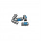 FLAT PEDAL - FOR BMX/MTB DOWNHILL - NEWTON - RED - CNC ALUMINIUM WITH BEARINGS - THREAD 9/16 - SILVER GRIP PINS (PAIR)