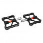 FLAT PEDAL - FOR BMX/MTB DOWNHILL - NEWTON - BLACK/ RED - CNC ALUMINIUM WITH BEARINGS - THREAD 9/16 - SILVER GRIP PINS (PAIR)