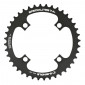 CHAINRING FOR E-BIKE - SINGLE 40teeth Ø104 BLACK TA E-SINGLE 4 ARMS ALU 7075 FOR BOSCH / BROSE / YAMAHA / GIANT / SHIMANO E-STEPS TA E-ONE