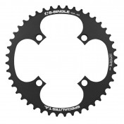 CHAINRING FOR E-BIKE - SINGLE 44teeth Ø104 BLACK TA E-SINGLE 4 ARMS ALU 7075 FOR BOSCH / BROSE / YAMAHA / GIANT / SHIMANO E-STEPS TA E-ONE 3662458017442