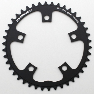PLATEAU ROUTE 5BRA D.110 STRONGLIGHT 42DTS INTERIEUR NOIR ALU 7075 TYPE SHIMANO 9/10V. 3700223703258