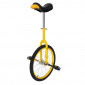 SINGLE WHEEL BIKE 20" YELLOW - ADJUSTABLE SEATPOST (ALUMINIUM WHEEL)