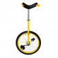 SINGLE WHEEL BIKE 20" YELLOW - ADJUSTABLE SEATPOST (ALUMINIUM WHEEL)