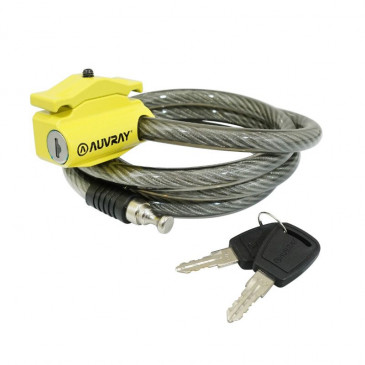 ANTIVOL VELO CABLE A CLE AUVRAY S.LOCK POUR SELLE ET VELO DIAM 12 mm L 1.50 M 3700807708839