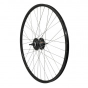 WHEEL FOR TREKKING BIKE- 700x35 REAR - ER20 ALUMINIUM BLACK "DOUBLE WALLED" NEXUS HUB 7 SPEED FOR DISC CENTERLOCK 36 STAINLESS SPOKES 0000000028202