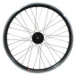 WHEEL FOR MTB 20" -REAR- KARGO DISC/V-brakes FOR E-BIKE - ALUMINIUM BLACK-DOUBLE WALLED- SHIMANO HUB M475 DISC 6 HOLES -CASSETTE 10/9/8 Speed. (REINFORCED) STAINLESS SPOKES 3660429835477