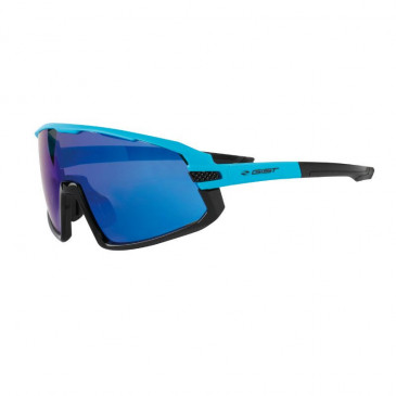 LUNETTES VELO ADULTE GIST NEXT MONTURE BLEU (3 VERRES INTERCHANGEABLES - PROTECTION 100% UV - UVA - UVB) VISION OPTIMALE, ULTRA ADHERENTES, TRES RESISTANTES (VERRE CAT 3)