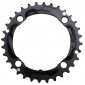 CHAINRING FOR MTB- Ø104 - 4arms-FOR TRIPLE- 32T. Ø104 BLACK MIDDLE STRONGLIGHT -ALUMINIUM- . 8/9 Speed 3700223709694