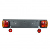 SUPPORT PLAQUE IMMATRICULATION AVEC RAMPE FEUX PRISE 7 BROCHES POUR PORTE VELO ET CATA 8015058003943