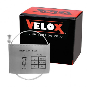 BRAKE CABLE - FOR MTB CANTILEVER VELOX GALVA 15/10 0,50M (25 CABLES IN BOX) 3660729903128