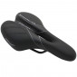 SADDLE- NEWTON FOR URBAN BIKE GO FREE "FOR LADY" BLACK / BLACK PATTERN- 260x155mm - STEEL RAIL - BLACK--WITH ERGO HOLE