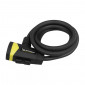 ANTITHEFT FOR BICYCLE - KEY COILED CABLE - MICHELIN Ø 12mm LONG 2.00M Black/yellow