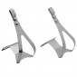 TOE CLIP- FOR ROAD BIKE- STEEL- CLASSIC L/XL - FOR STRAPS (PAIR)