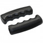 HAND GRIPS FOR URBAN BIKE-BLACK - PRE-SHAPED RUBBER 110mm (PAIR)