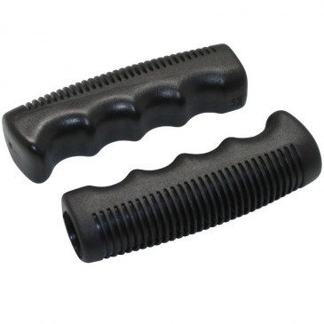 HAND GRIPS FOR URBAN BIKE-BLACK - PRE-SHAPED RUBBER 110mm (PAIR) 3700948045206