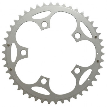 CHANRING FOR ROAD BIKE-5 arms- 46T. Ø110 -OUTER- DURAL SILVER STRONGLIGHT (SHIMANO TYPE 8/9 Speed) 3700223701094