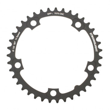 CHANRING FOR ROAD BIKE-5 arms- 39T. Ø130 "INNER" TYPE ULTEGRA 6700 BLACK CT2 STRONGLIGHT (SHIMANO TYPE) 10 Speed - compatible DURA ACE 7900 3700223709731