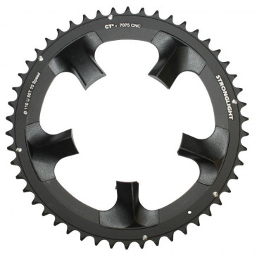 PLATEAU ROUTE 5BRA D.110 POUR SHIMANO ULTEGRA 6750 STRONGLIGHT 50DTS EXTERIEUR NOIR CT2 10V. 3700223709748