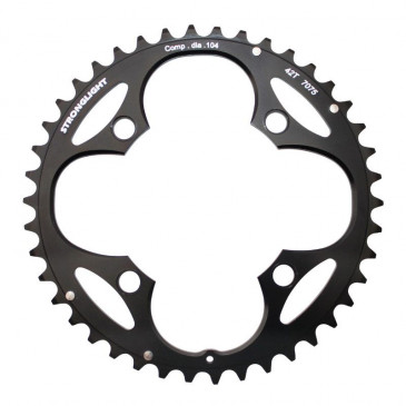 PLATEAU VTT 4BRA D.104 STRONGLIGHT TRIPLE 42DTS EXTERIEUR NOIR ALU - EPAISSEUR 3.5mm 8/9V. 3700223701728