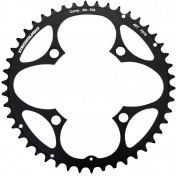 CHAINRING FOR MTB- Ø104 - 4arms-FOR TRIPLE- 46T. Ø104 OUTER BLACK STRONGLIGHT ZICRAL . thickness 3,5 mm - 8/9 Speed 3700223700837
