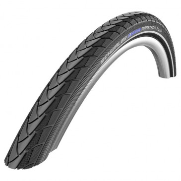 TYRE FOR URBAN BIKE - 24 X 1.75 SCHWALBE MARATHON PLUS BLACK (RECOMMANDED LA POSTE)-RIGID-(47-507) REINFORCED REFLECTIVE 5mm 4026495720267