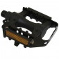 FLAT PEDAL FOR MTB- -RESIN-NEWTON -BLACK- -ALUMINIUM BODY -BLACK- 9/16" (PAIR ON CARD) 3700948072301