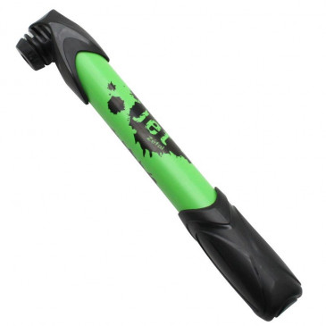 MINI PUMP - ROAD/MTB- ZEFAL MINI JET RESIN FLUO GREEN 6 BARS L230mm VP/VS 90g WITH BRACKET ON BOTTLE CAGE